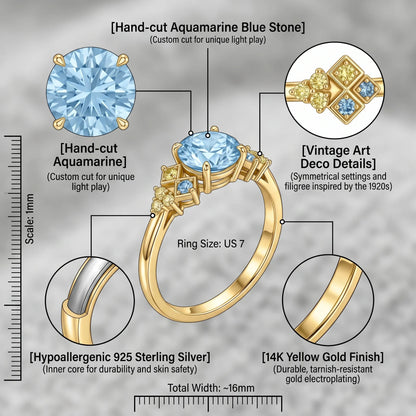 Vintage Aquamarine Ring