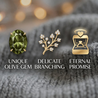 Vintage Oval Peridot Green Ring