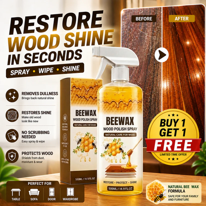 Beewax Wood Polish Spray (Restore Shine Protect Furniture)