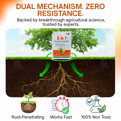 ✨ From Weed Jungle to Perfect Lawn! | ⏱️ Watch Weeds Wither in 6 Hours!  | 2-in-1 Max Power Herbicide (100% Glyphosate-Free)