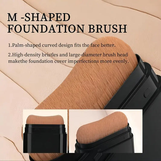 Dual-Ended Foundation & Concealer Stick with Built-in Brush