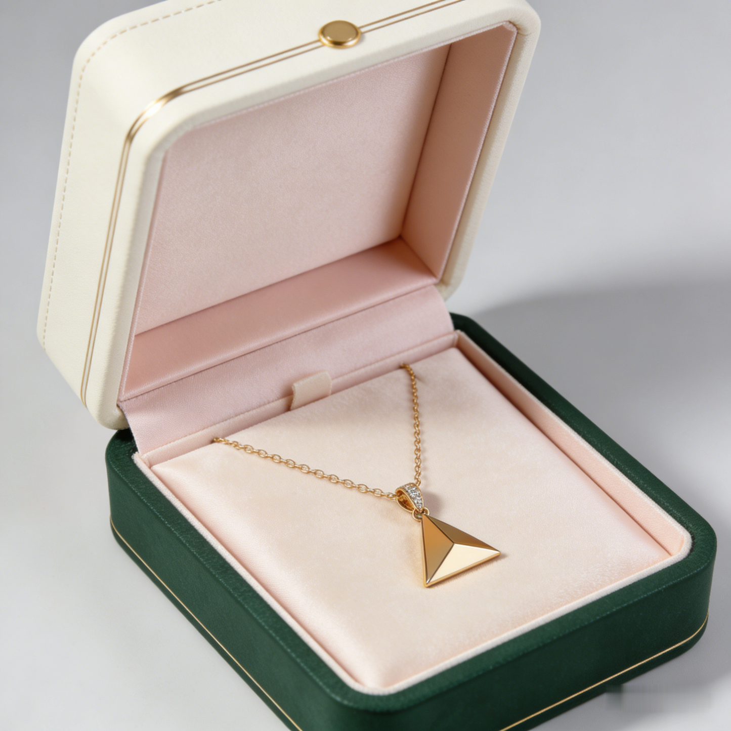 📐 "Minimalist Gold Pyramid Pendant" – Geometric Chic |  Modern Statements for Her ✨