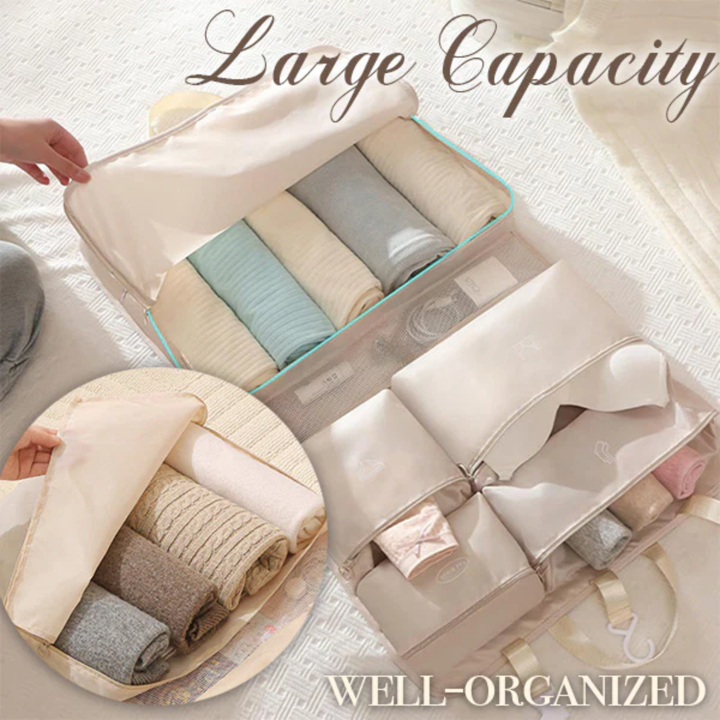 Hangable 6-grid Travel Organizer Bag