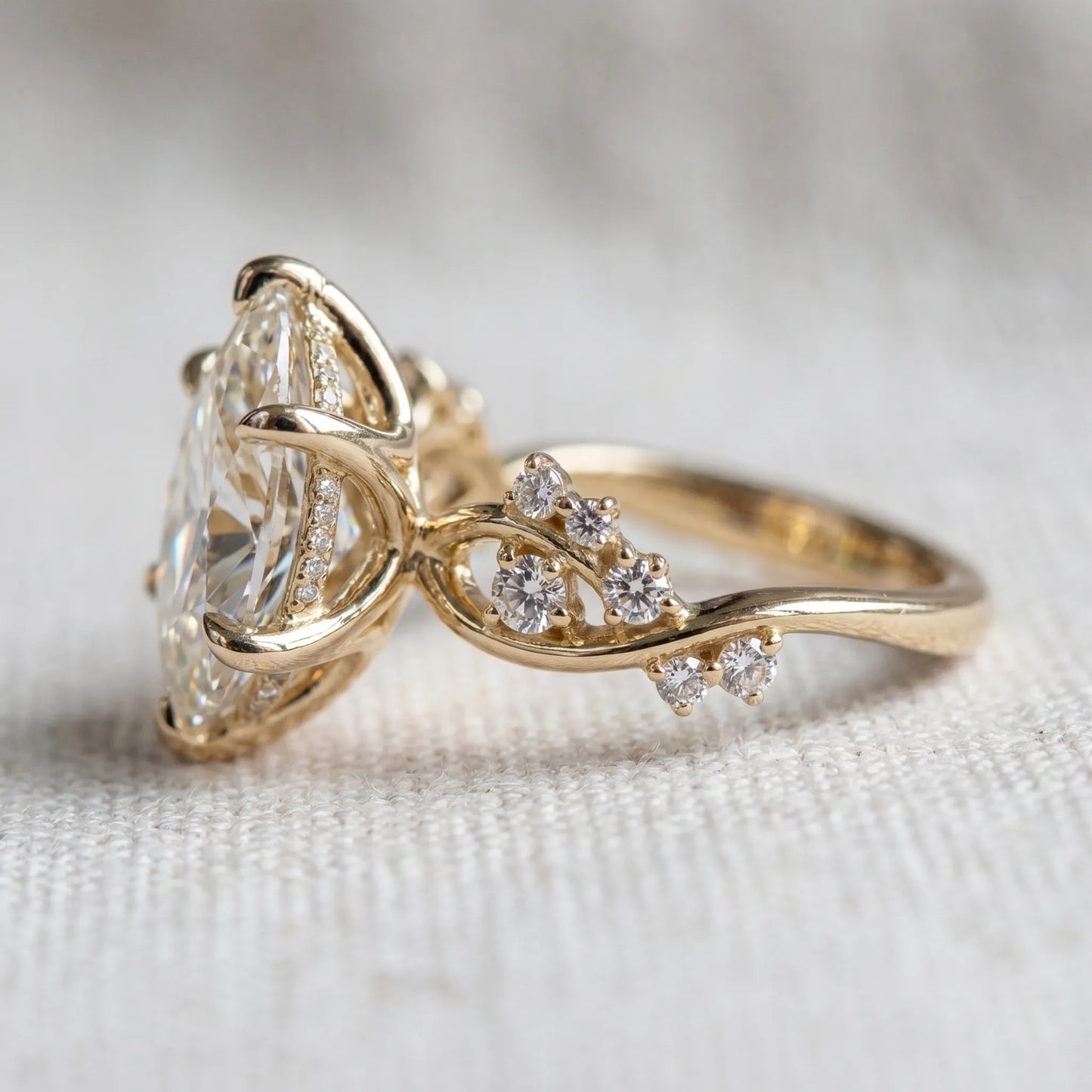 Romantic Marquise-Cut Diamond Ring